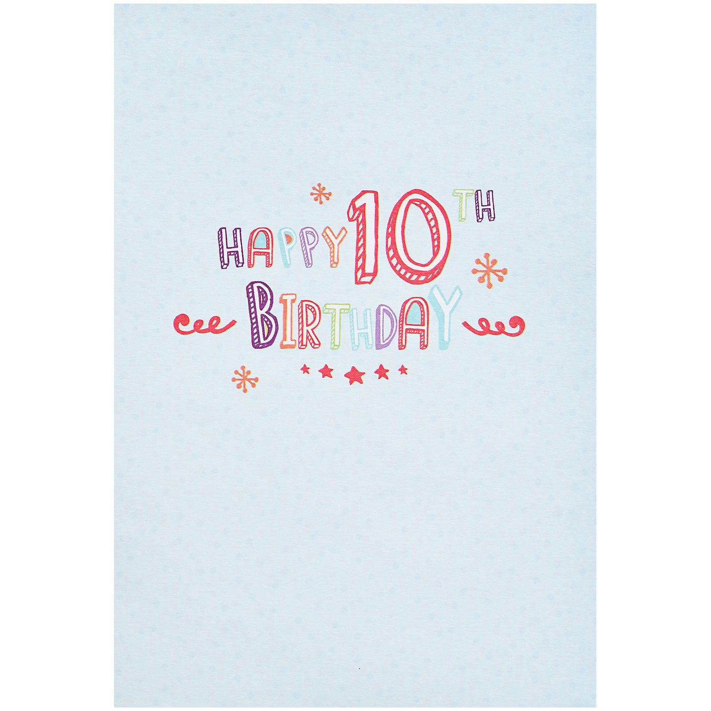 Traditional Super Boy 10th Birthday Card