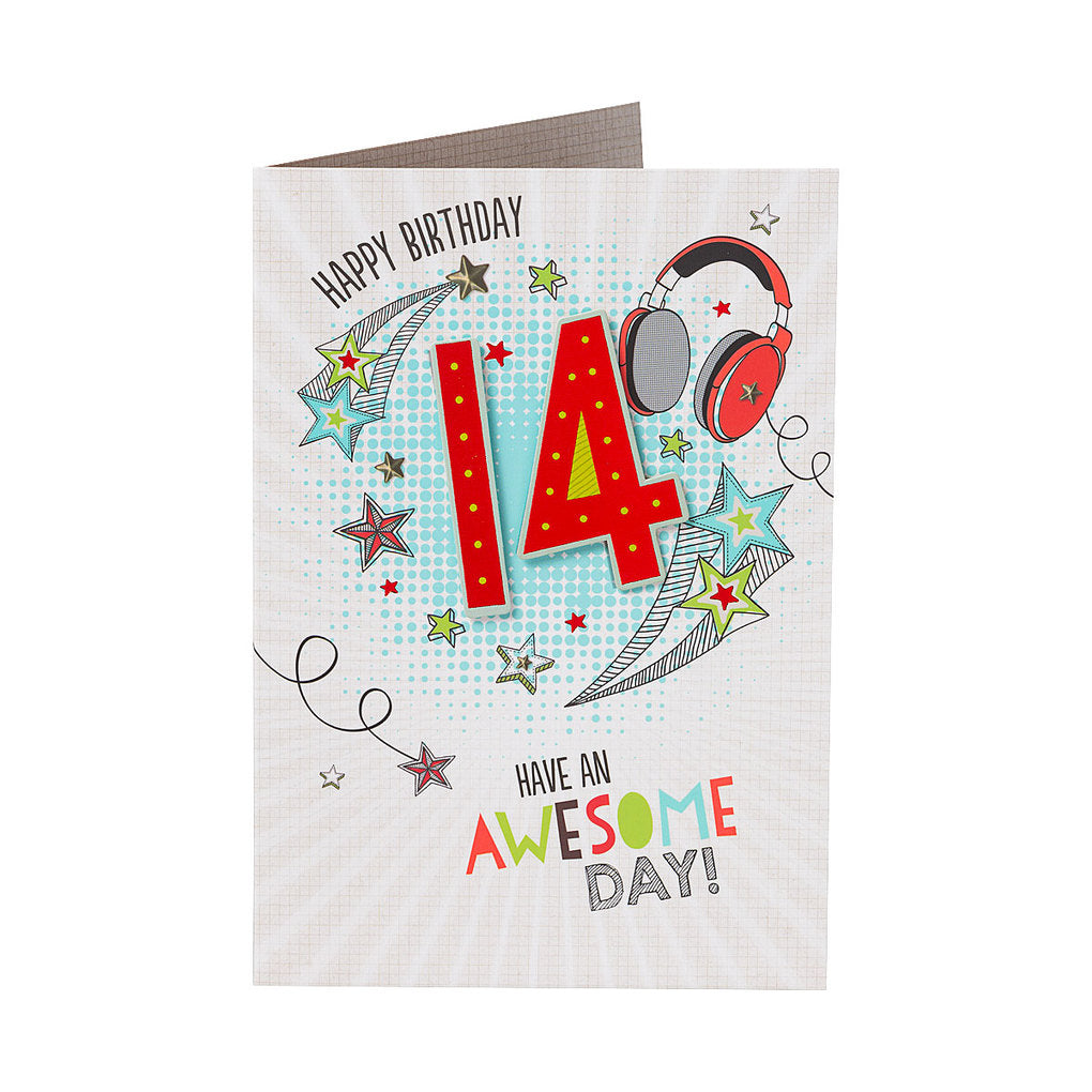 Traditional Music 14th Birthday Card