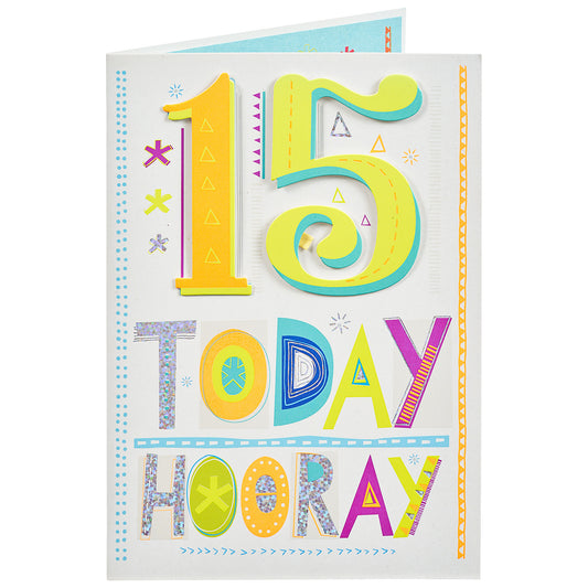 Traditional 15th Birthday Card