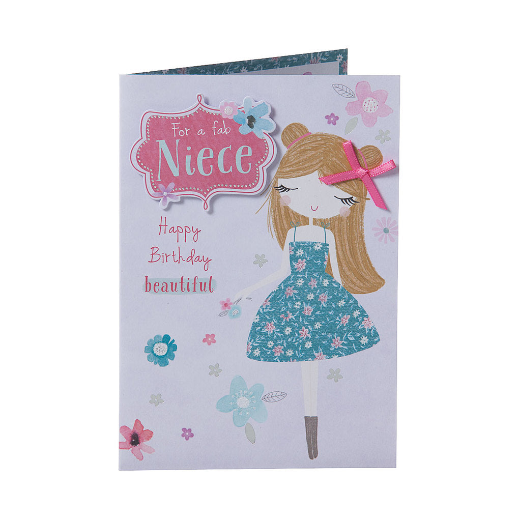 Cute Art Niece Birthday Card