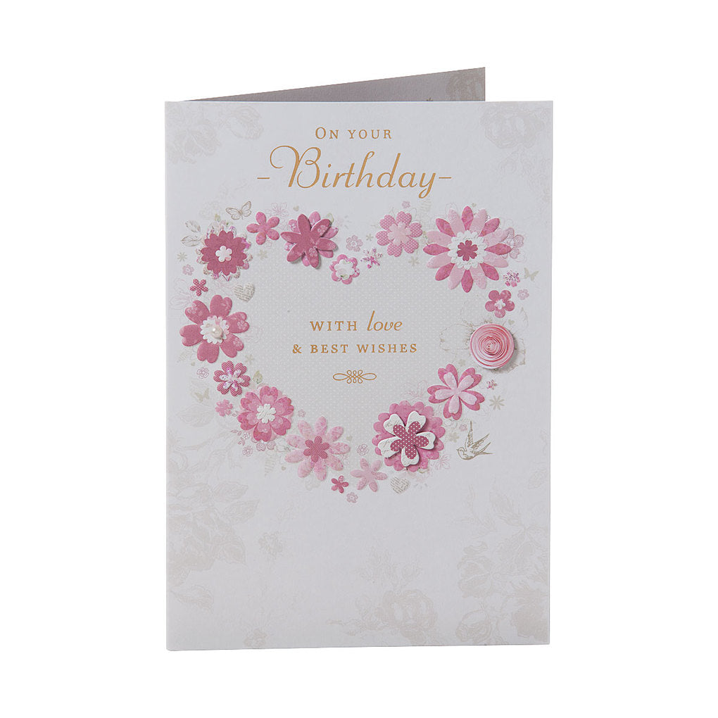 Traditional Heart Birthday Card