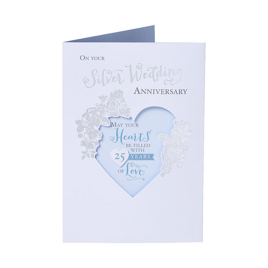 Traditional Silver Anniversary Card