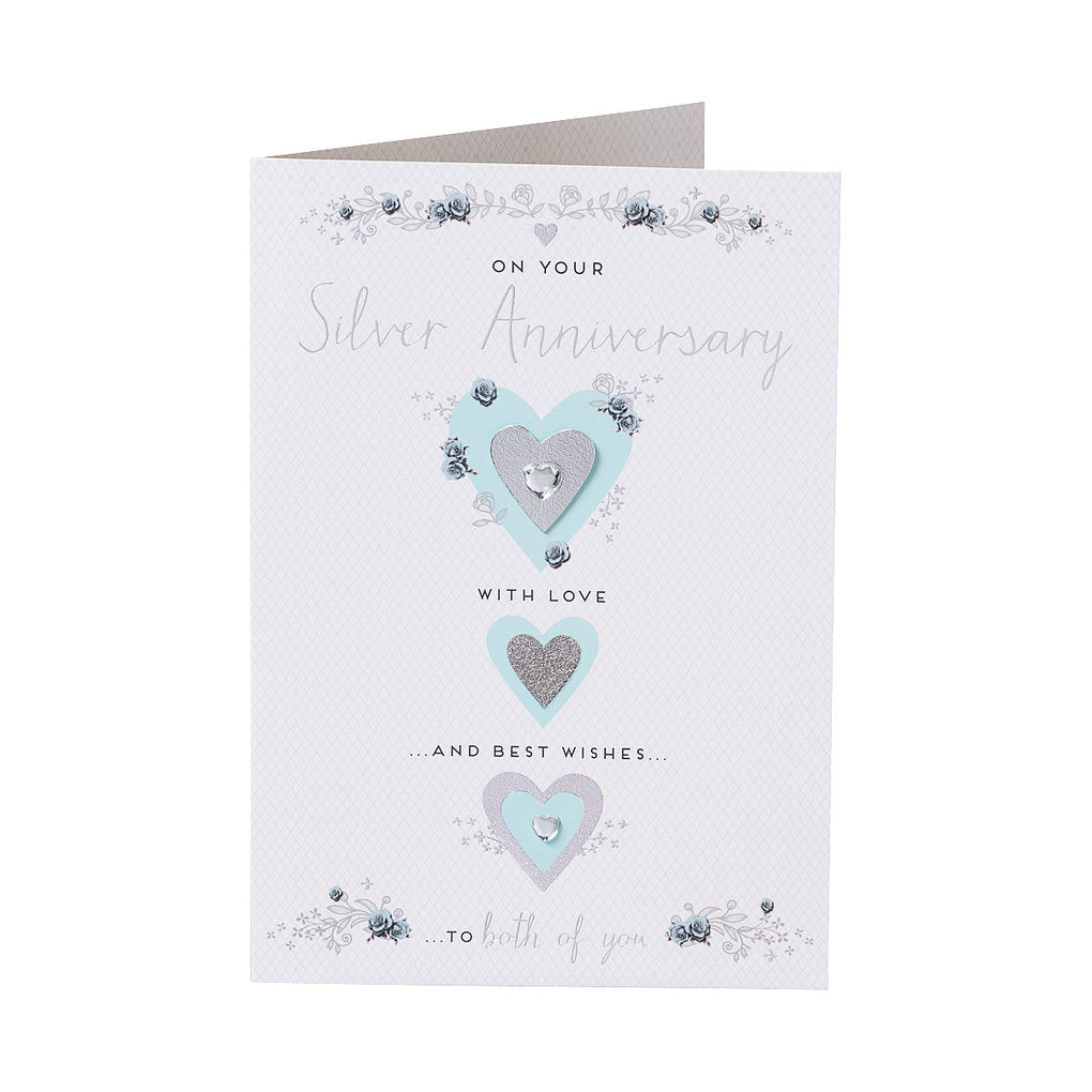 Traditional Silver Anniversary 25 Card