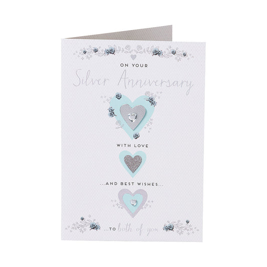 Traditional Silver Anniversary 25 Card