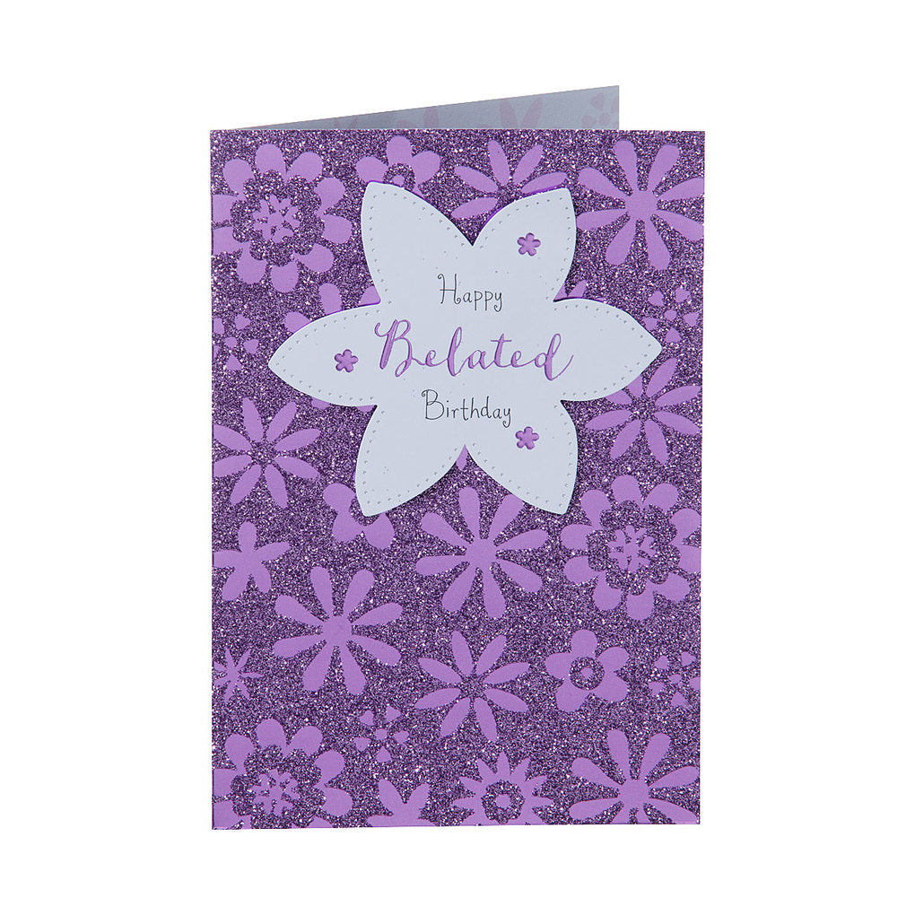 Traditional Belated Birthday Card Star