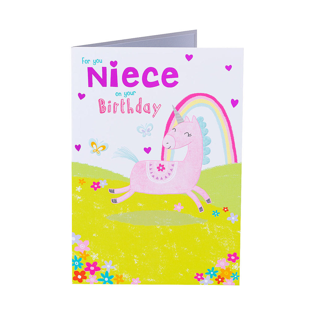 Cute Niece Unicorn Birthday Card