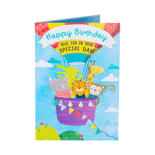 Cute Animals Happy Birthday Card