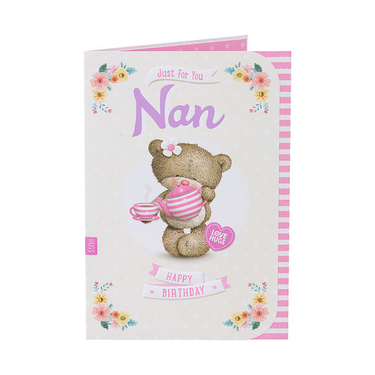 Cute Teddy Bear Nan Birthday Card