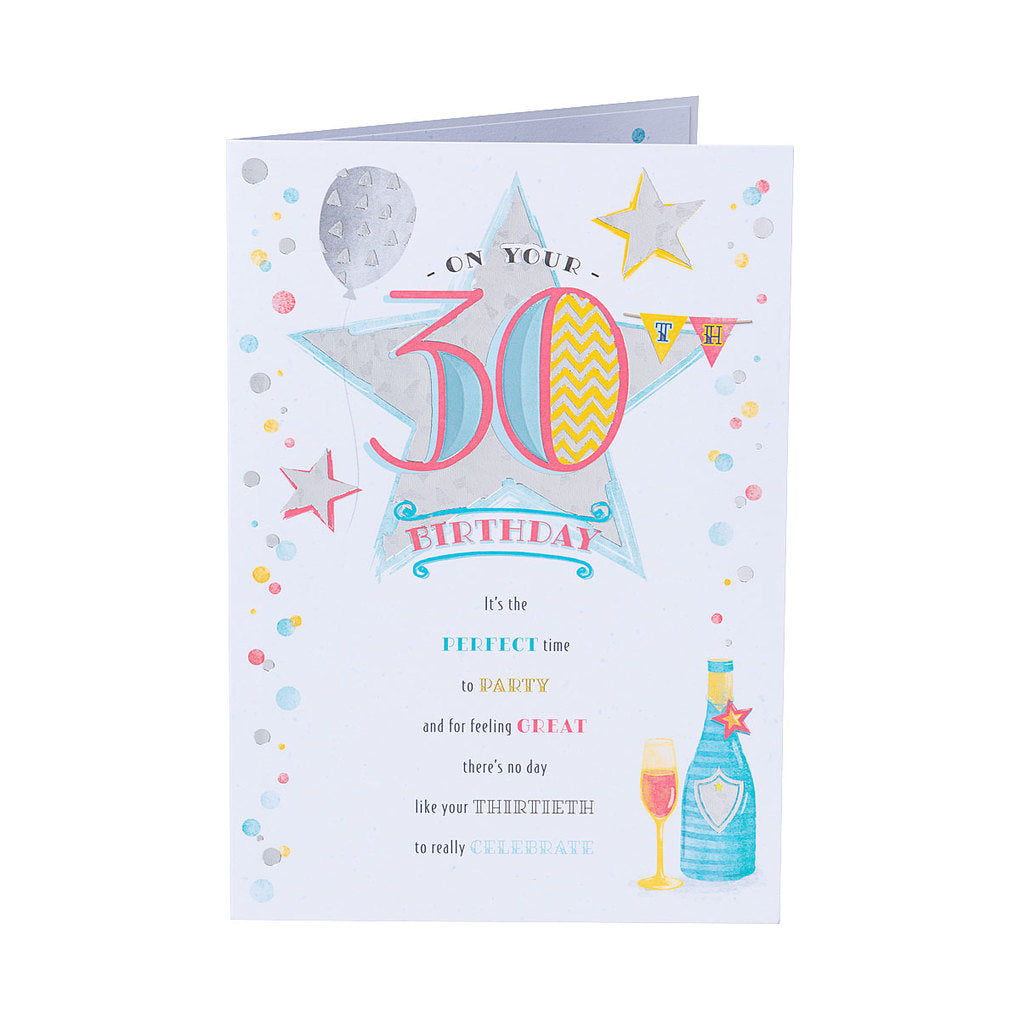 Traditional Party 30th Birthday Card