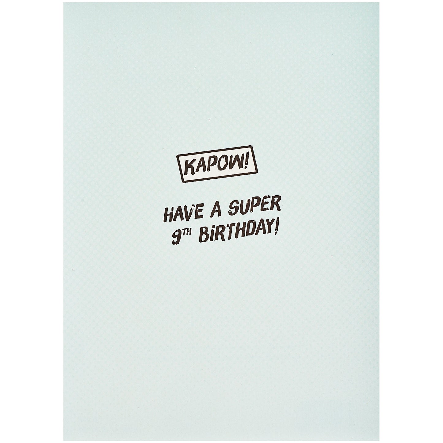 Traditional Flash 9th Birthday Card