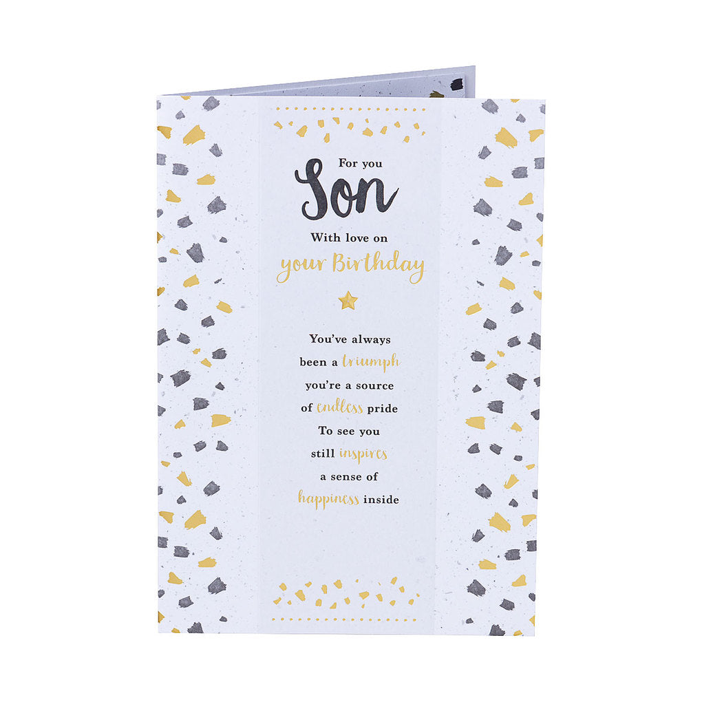 Contemporary Son Birthday Card