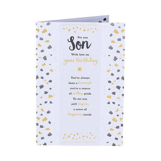 Contemporary Son Birthday Card