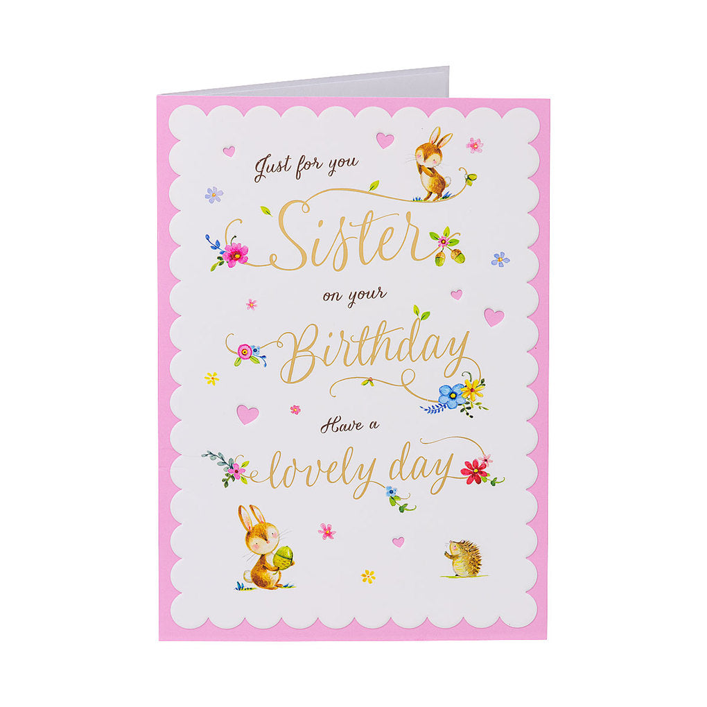 Cute Sister Birthday Card