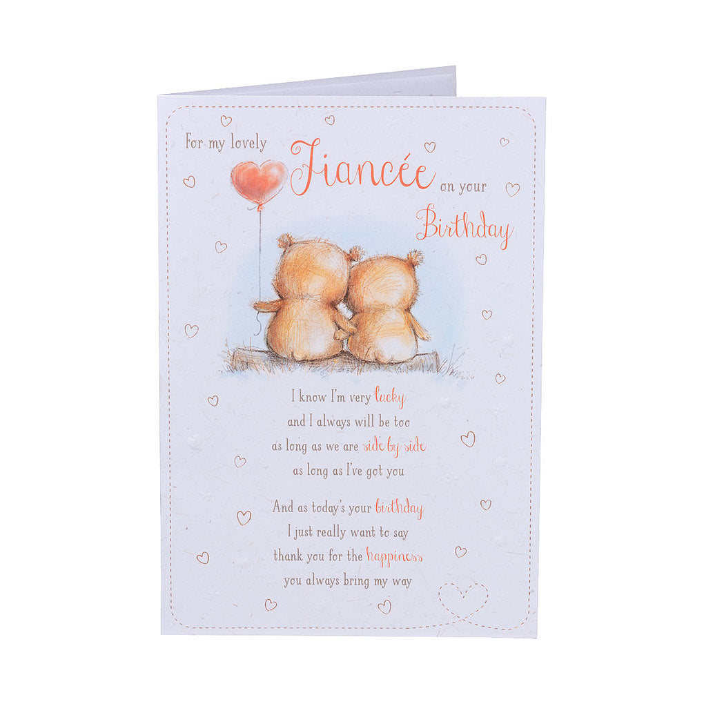 Cute Fiancée Bears Birthday Card