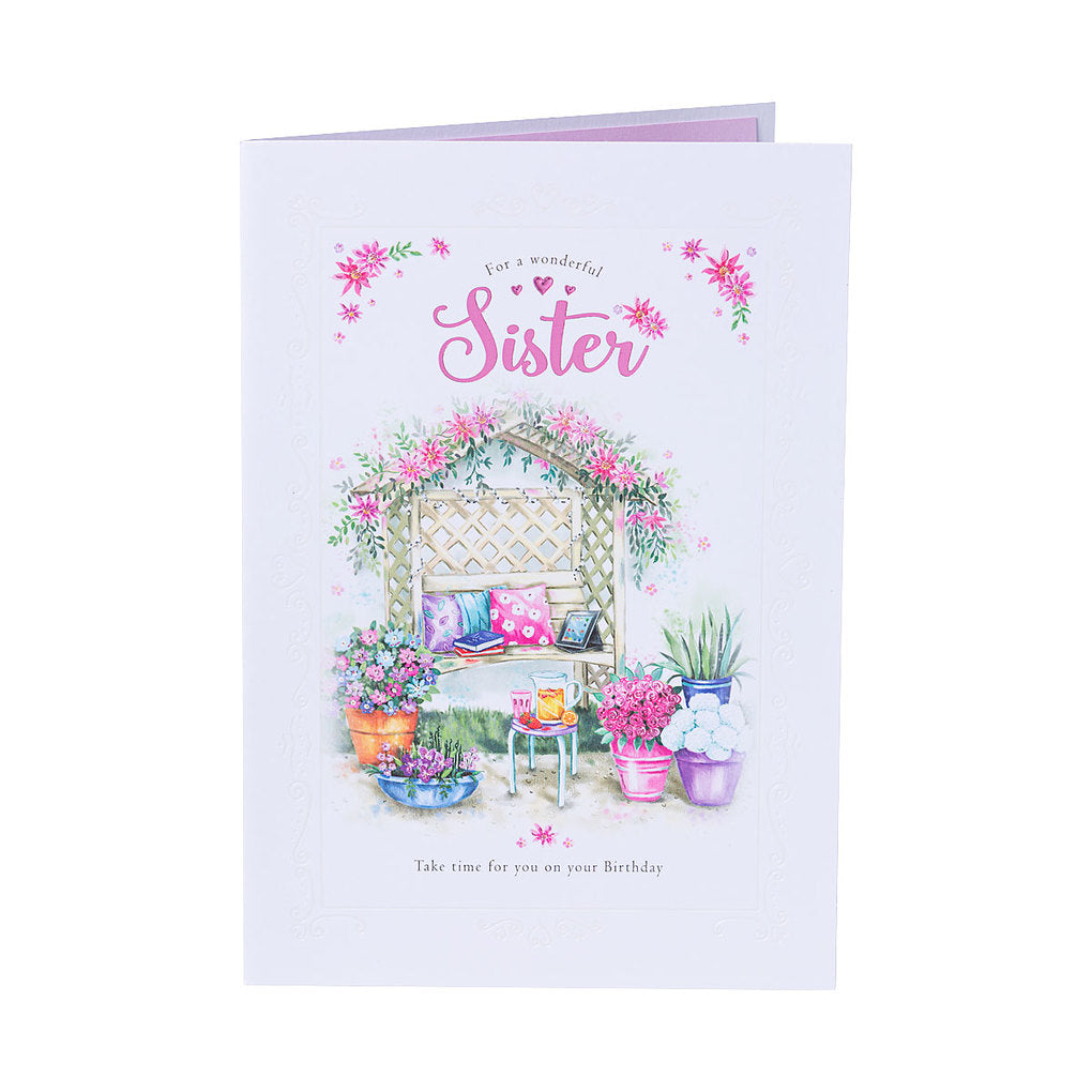 Cute Wonderful Sister Birthday Card