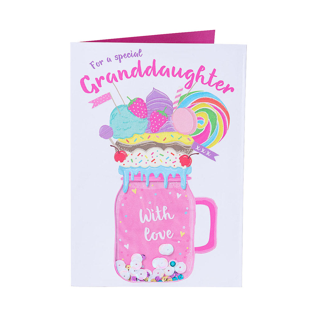 Funny Granddaughter Sweet Birthday Card