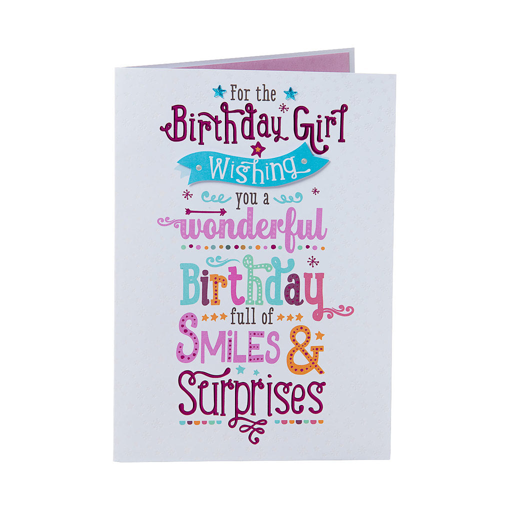 Cute Birthday Girl Wishes Card