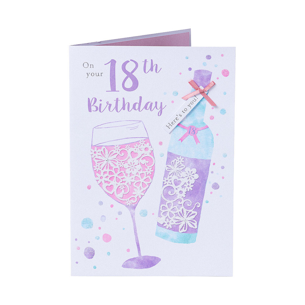 Cute Wine Female 18th Birthday
