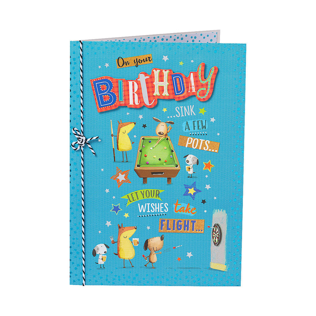 Cute Open Male Birthday Card