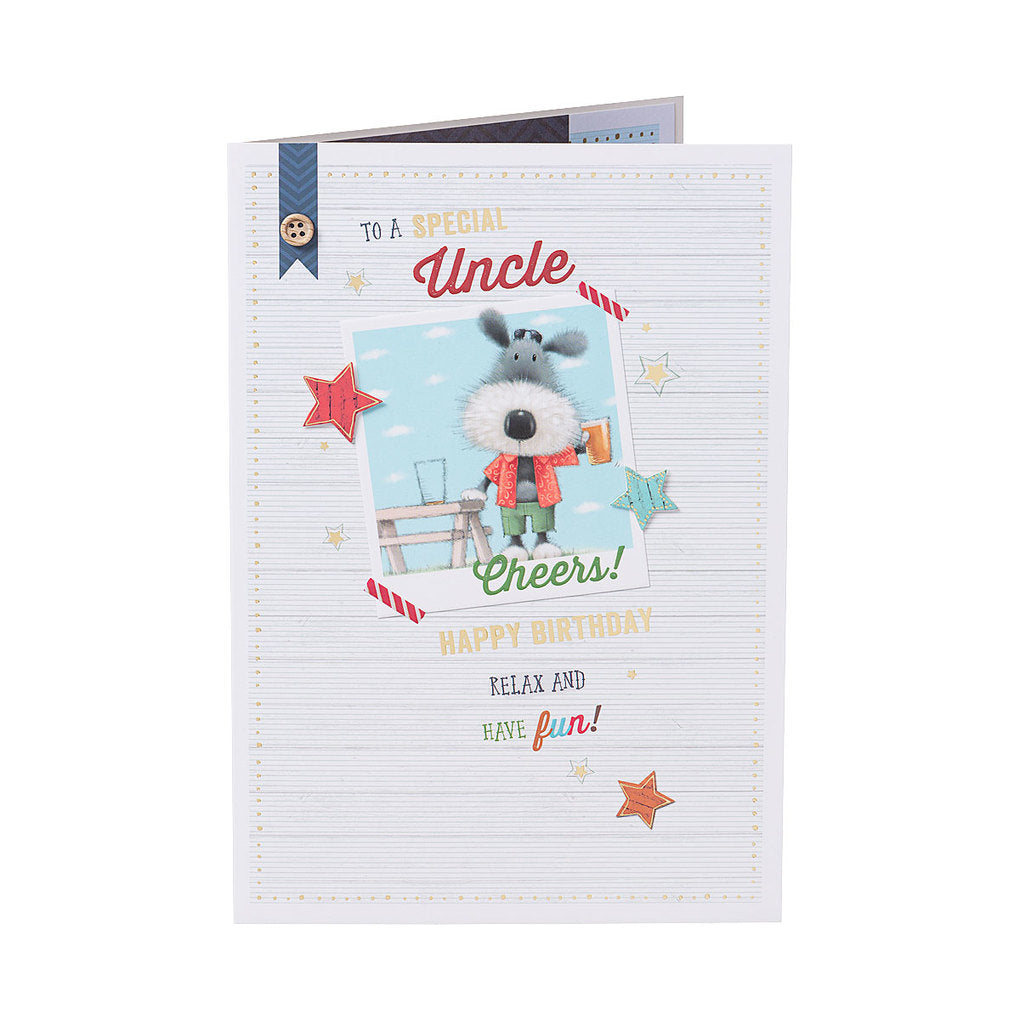 Cute Dog Special Uncle Birthday Card