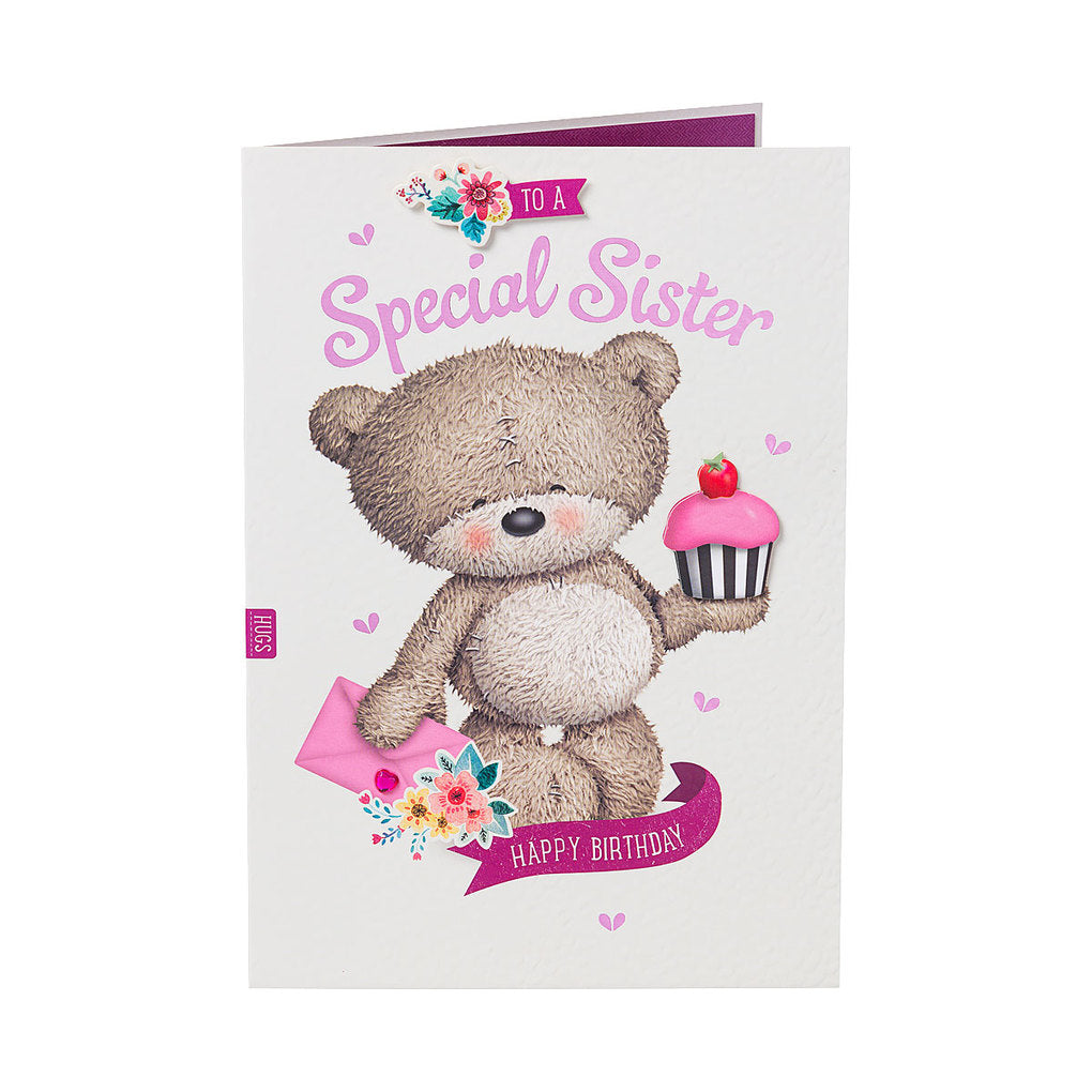 Cute Special Sister Bear Birthday Card