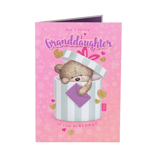 Cute Bear Granddaughter Birthday Card