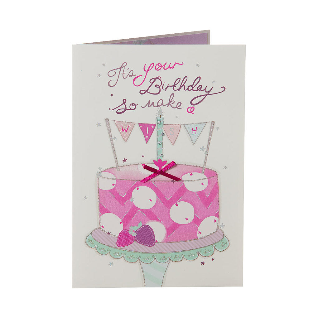 Traditional Pink Cake Birthday