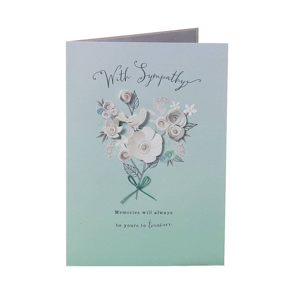 Traditional With Sympathy Flowers Card