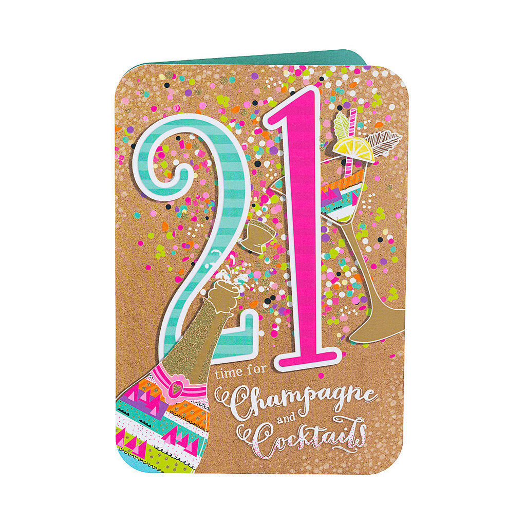 Cute Cocktails Female 18th Birthday Card
