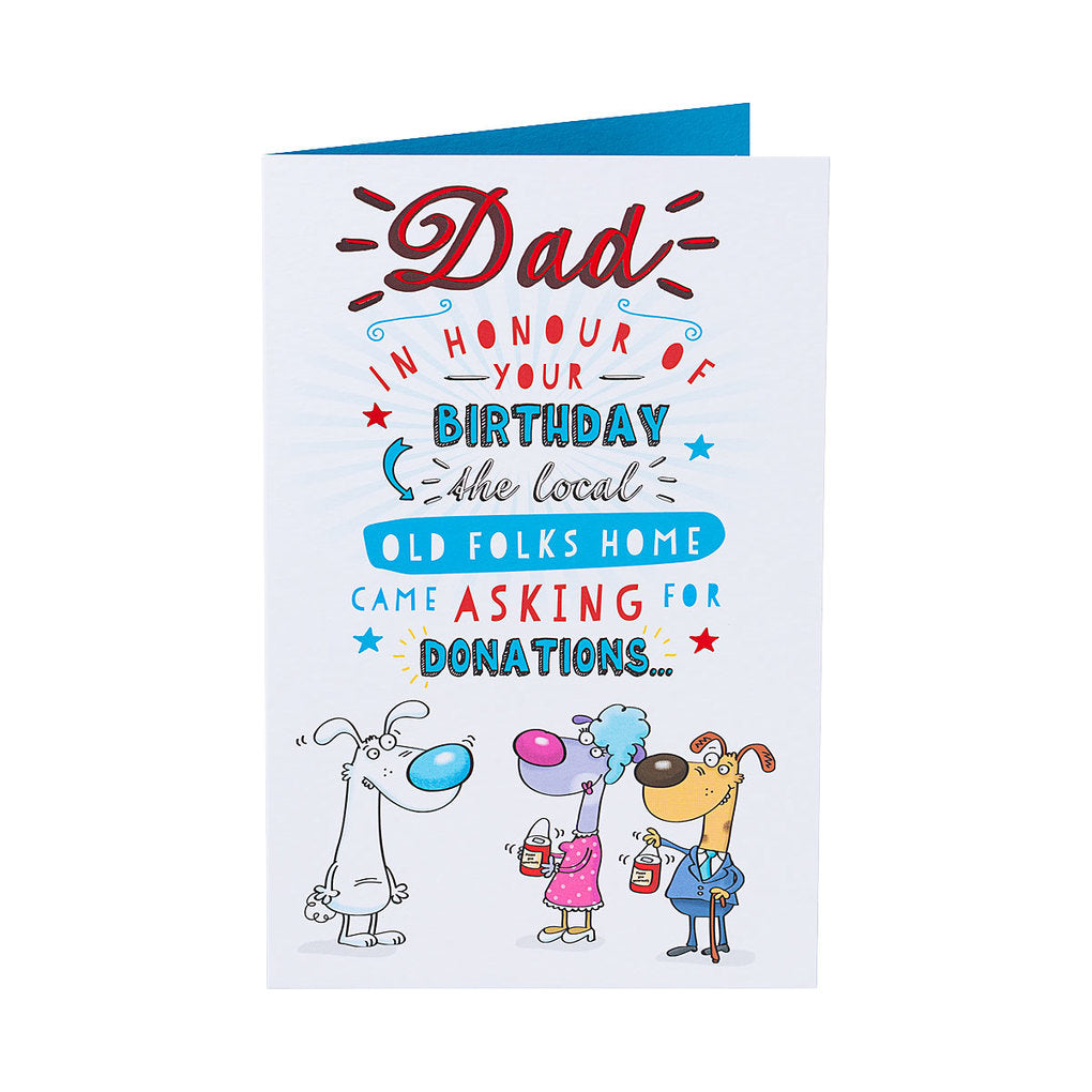 Funny Old Folks Home Dad Birthday Card