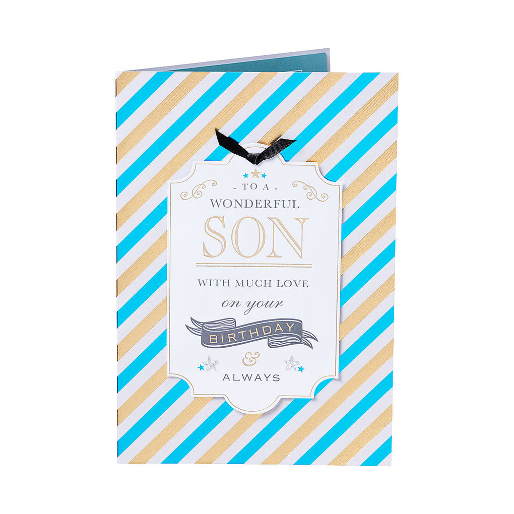 Traditional Wonderful Son Birthday Card