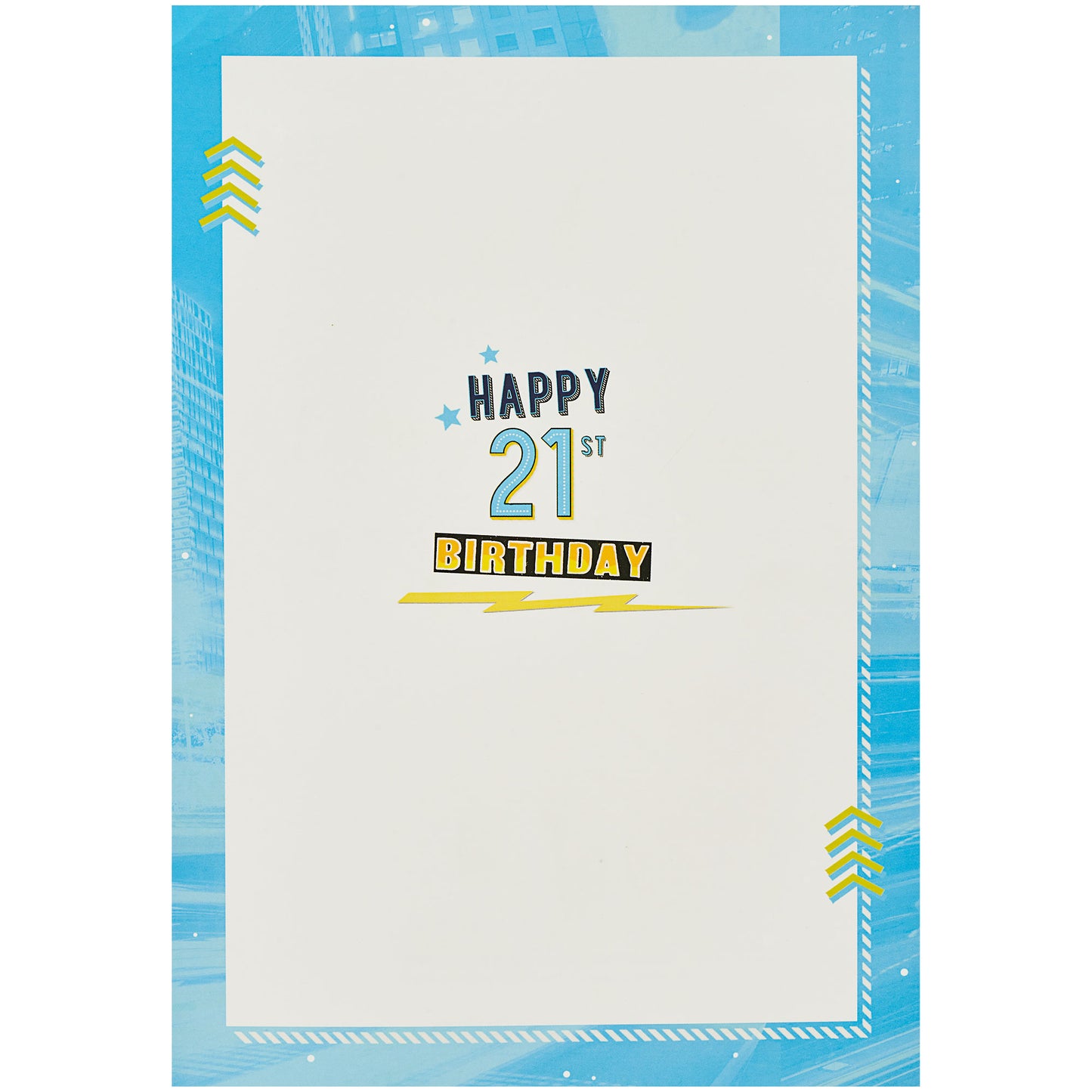 Contemporary Male 21st Birthday Card