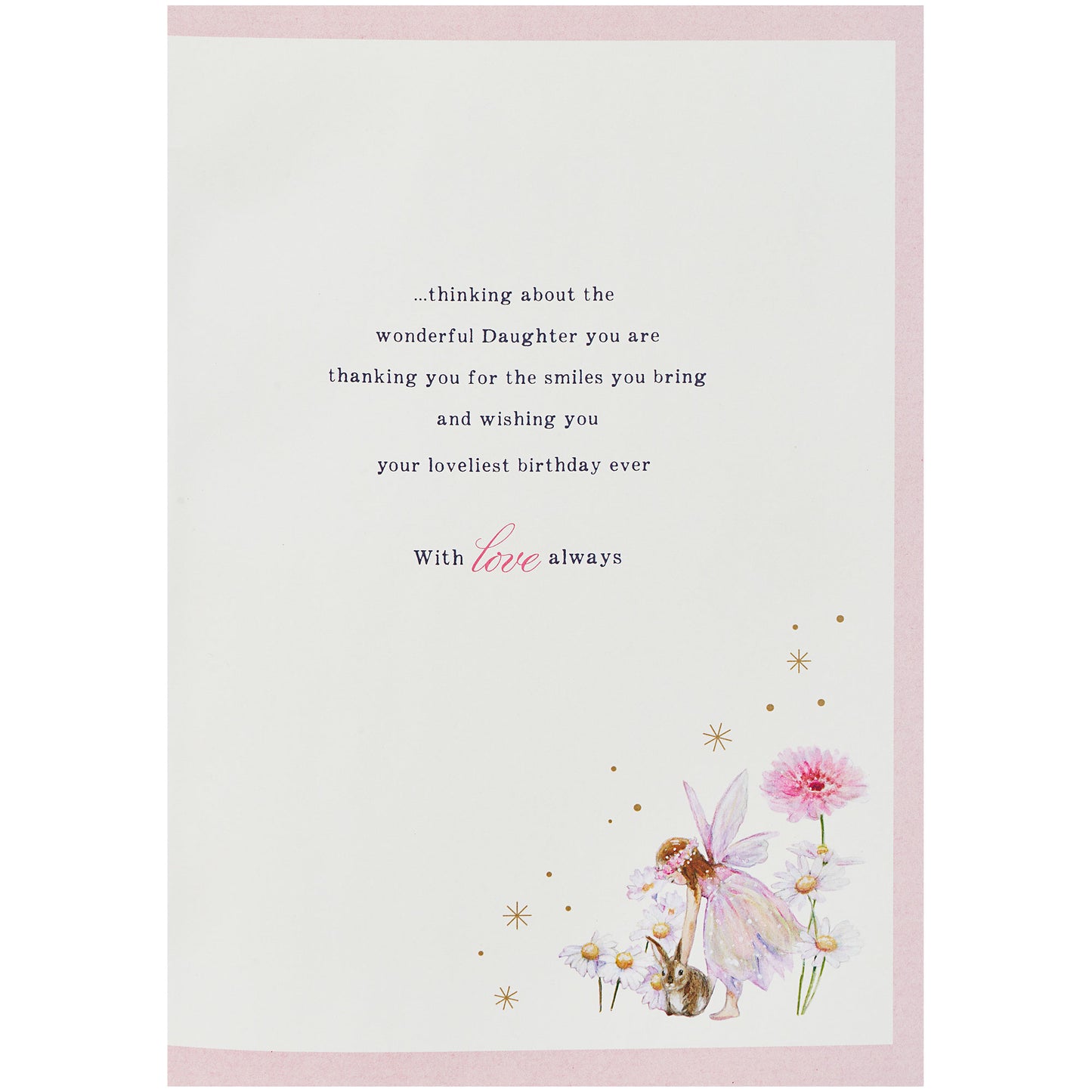 Traditional Cute Daughter Birthday Card