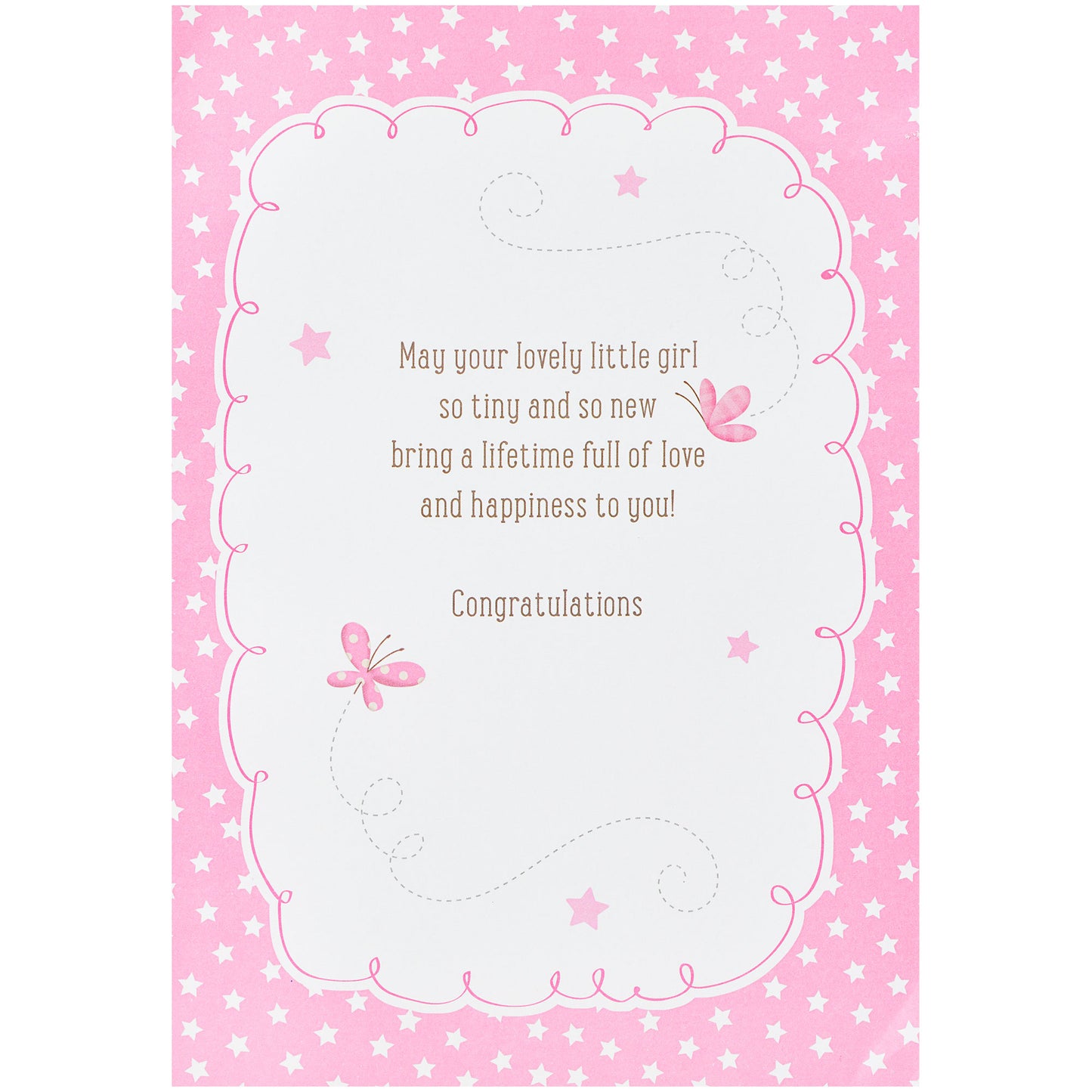 Cute Congratulation Card New Baby Girl