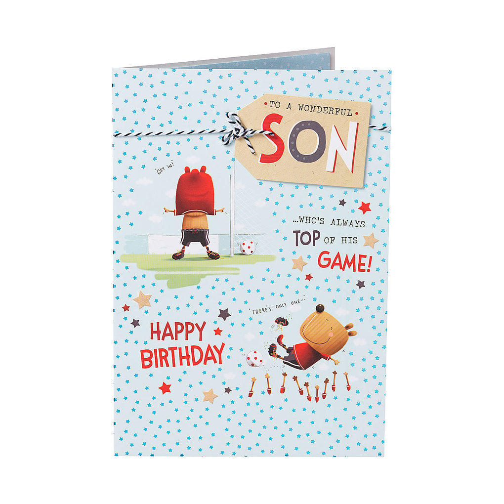 Cute Wonderful Son Birthday Card
