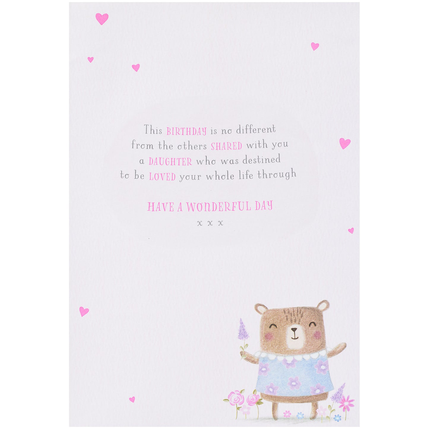 Cute Wonderful Daughter Birthday Card