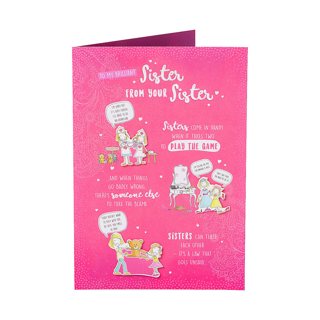 Cute To Sister From Sister Birthday Card