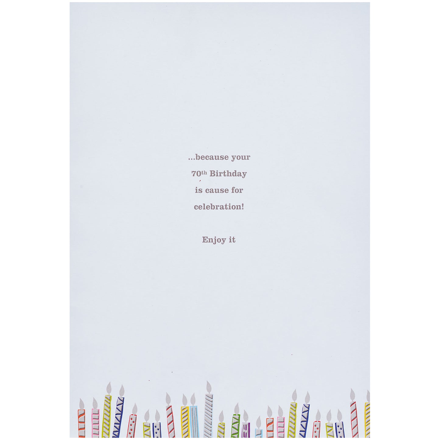 Traditional Cake 70th Birthday Card
