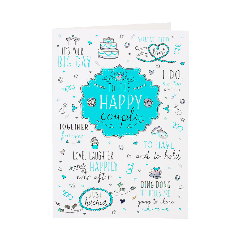 Traditional To Happy Couple Wedding Card