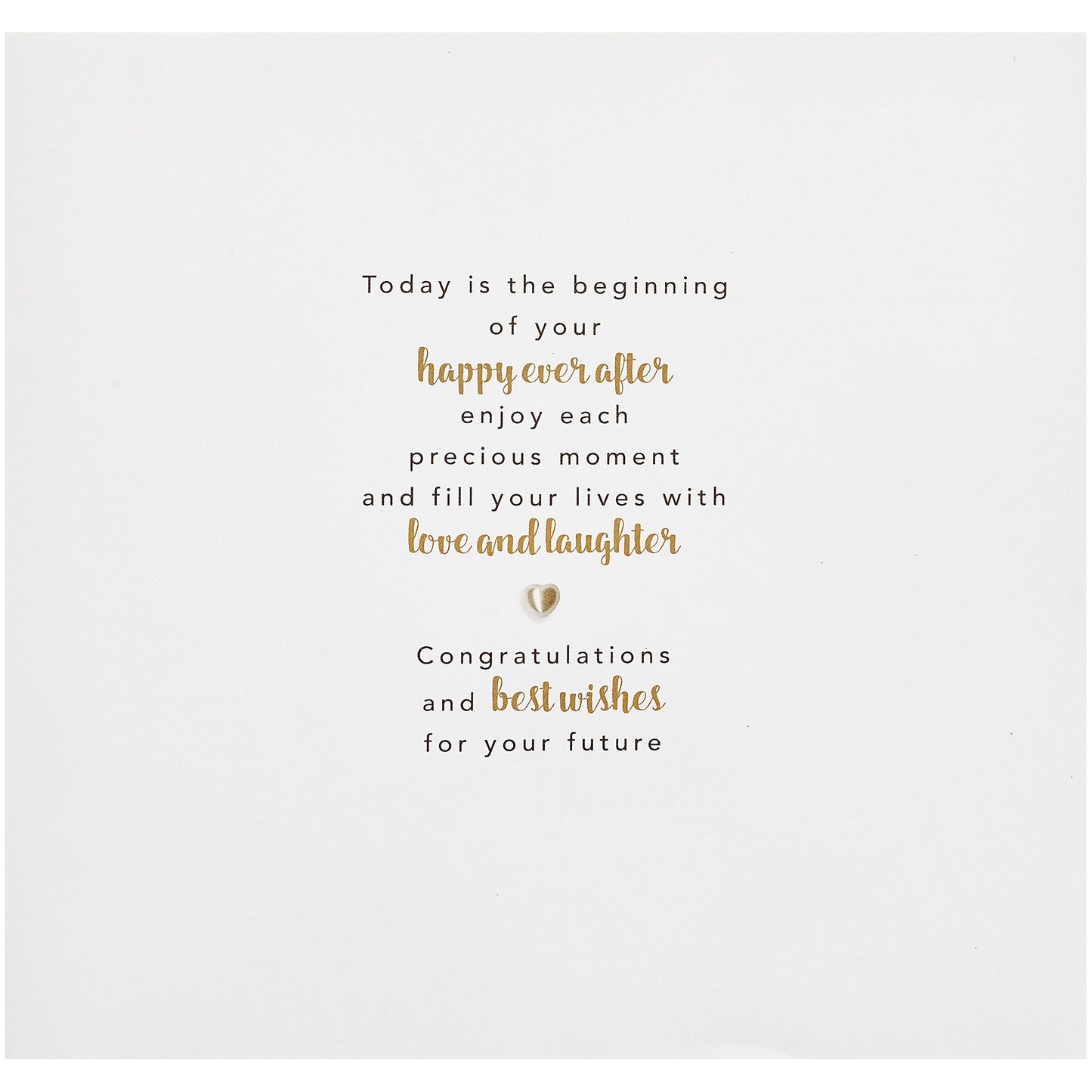 Traditional Gold Wedding Day Card
