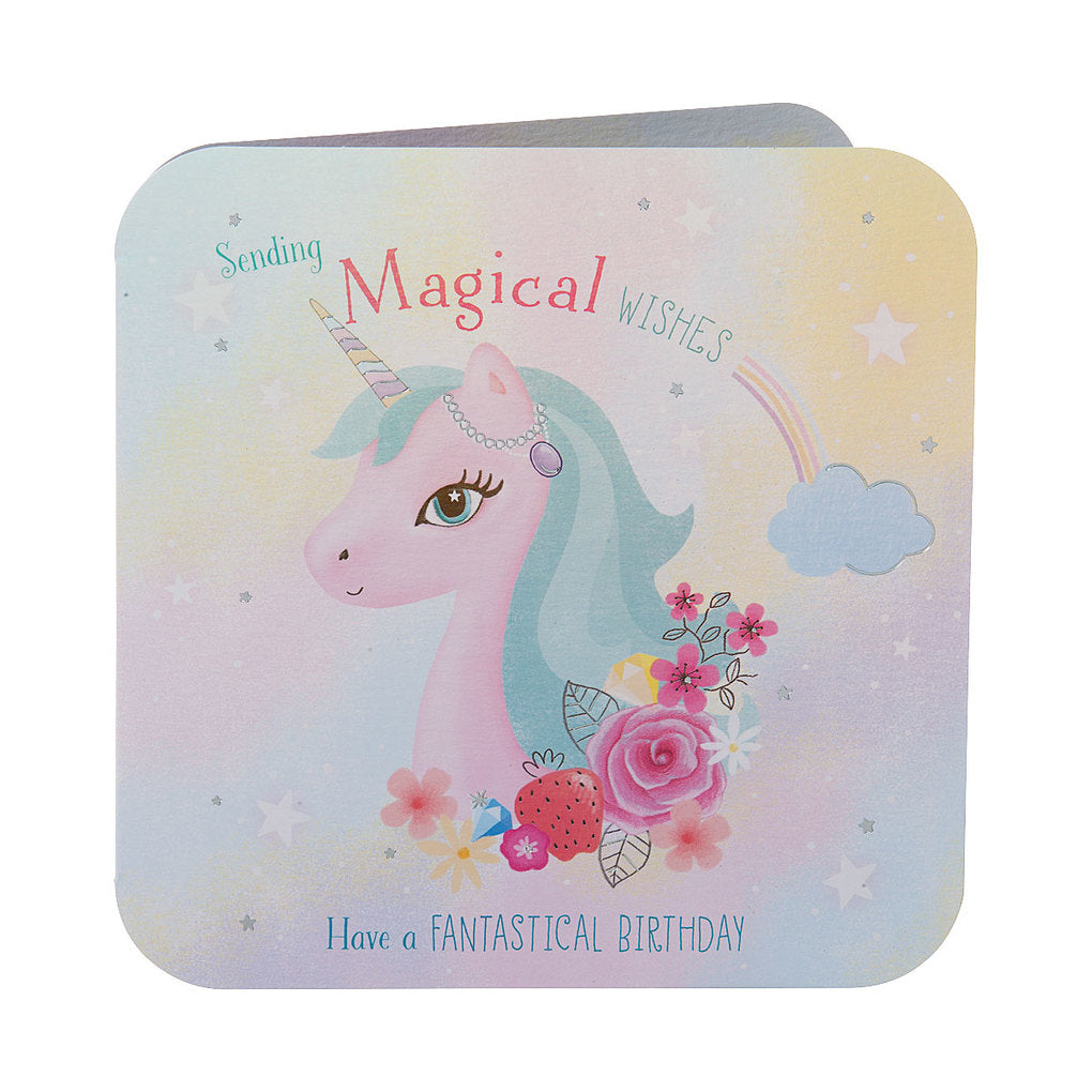 Cute Magical Unicorn Birthday Card