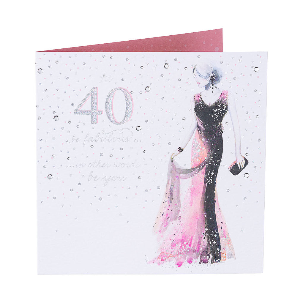 Traditional Female 40th Birthday Card