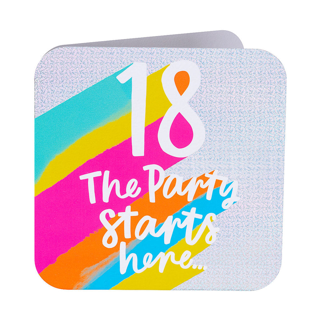 Cute Colourful 18th Birthday Card