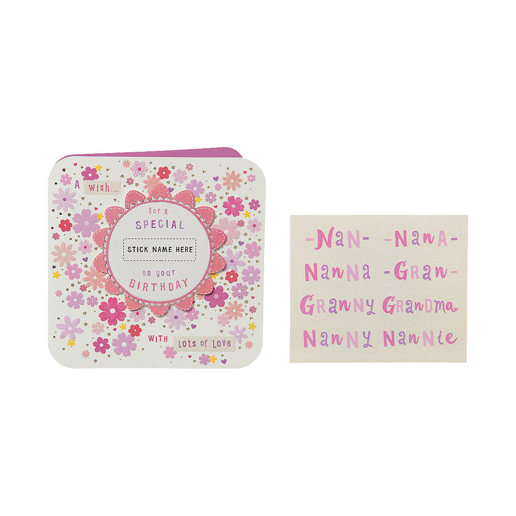 Traditional Name Here Birthday Card