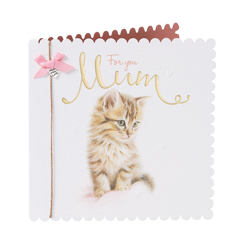 Cute Kitten For You Mum Greeting Card