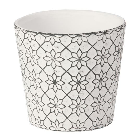 Terracotta Repeated Pattern Pot