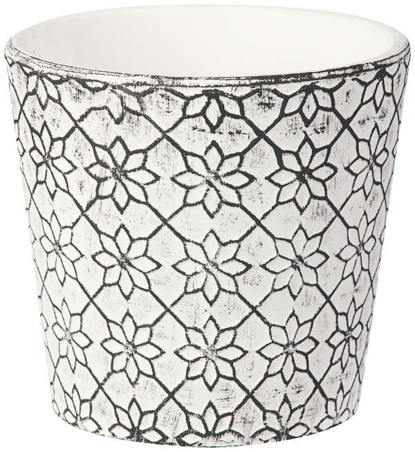 Terracotta Repeated Pattern Pot