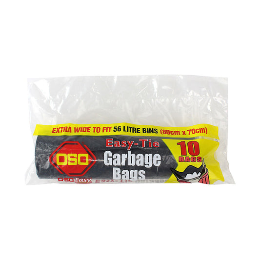 Oso Easy Garbage Bags 56l 10pk 80cm X 70cm