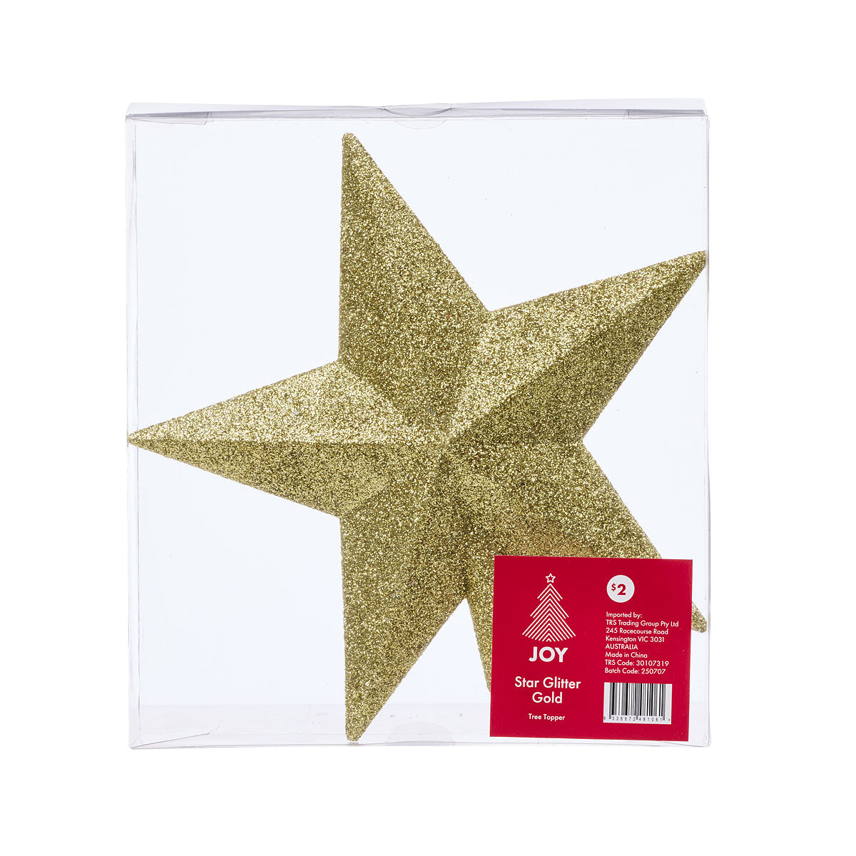 Gold Glitter Star Tree Topper The Reject Shop