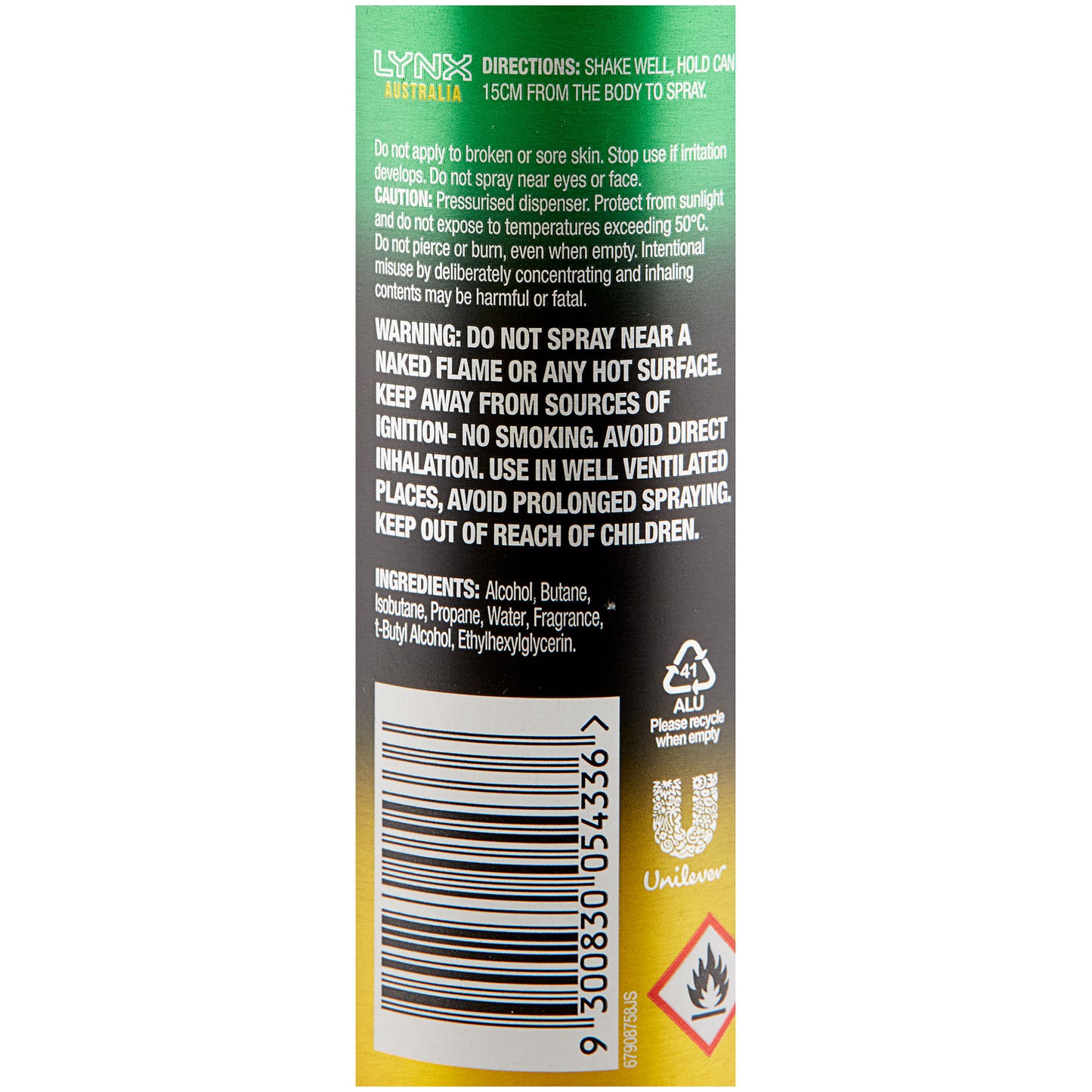 Lynx Australia Deodorant 165mL